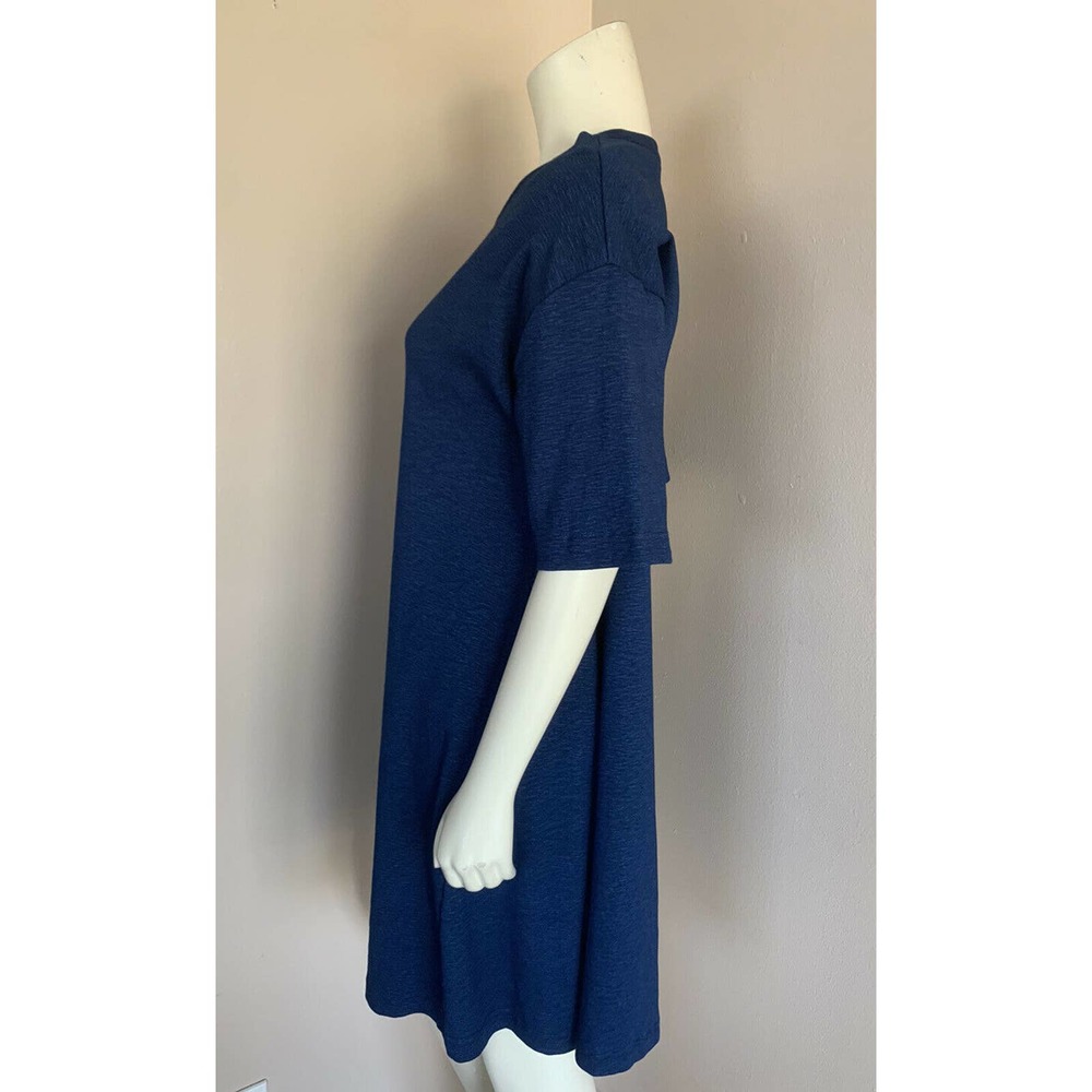 COS Blue Tunic Dress S XS Womens Short Sleeve Thick Cotton Lagenlook Oversized - Picture 5 of 12